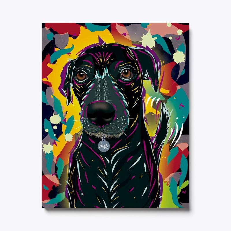 Canvas Dog Paintings