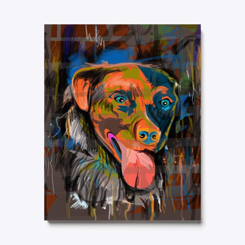 Canvas Painting Dog