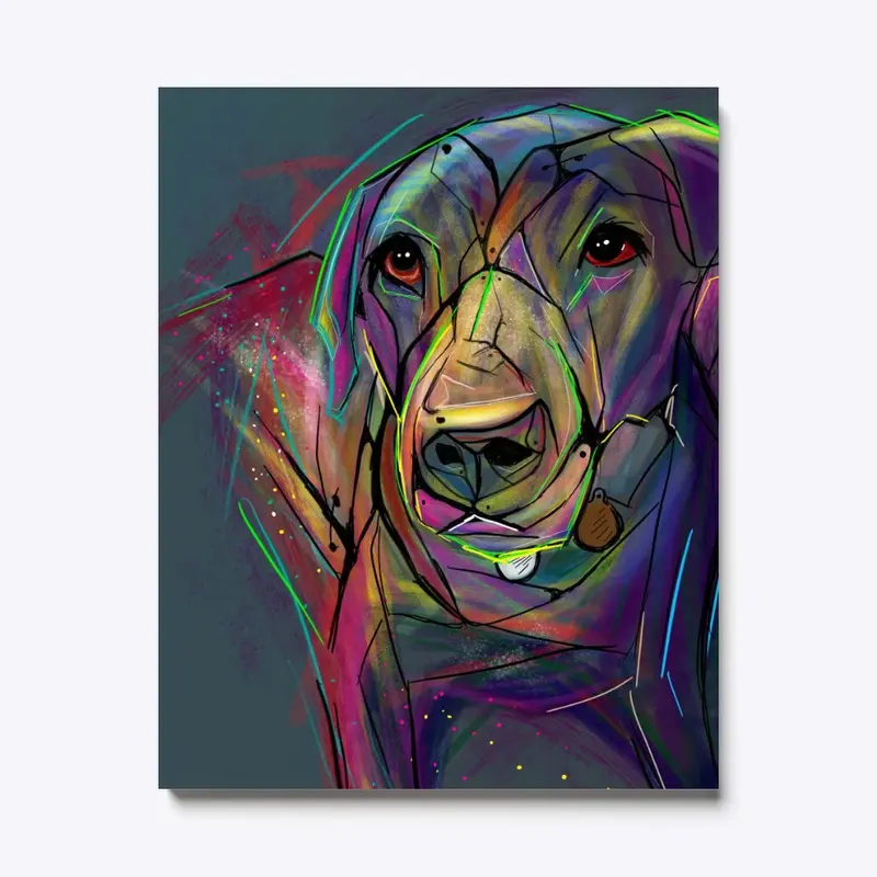 Canvas Dog Paintings